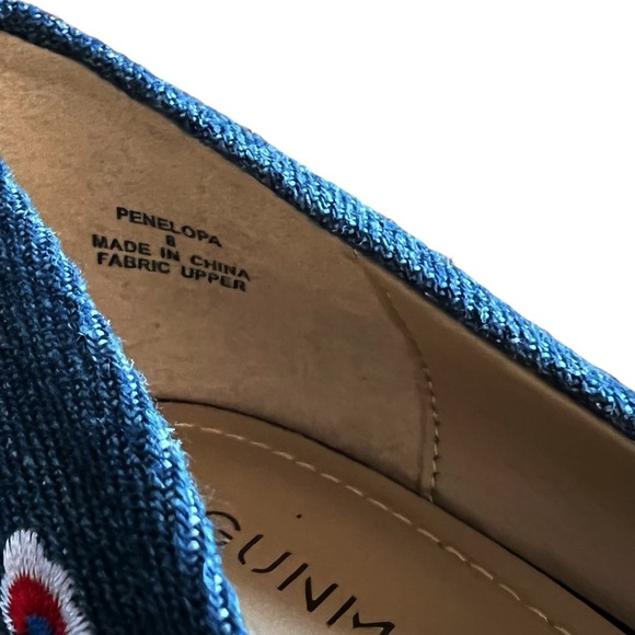 NEW Gunmetal Penelopa Denim Embroidered Pump Size 8 - Picture 8 of 8